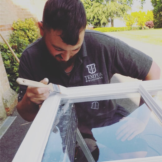 Tempus Windows Team Painting and Repairing Sash Windows on a Period Property | Tempus Windows